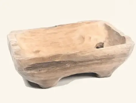 Bol carré en teck recyclé- grand