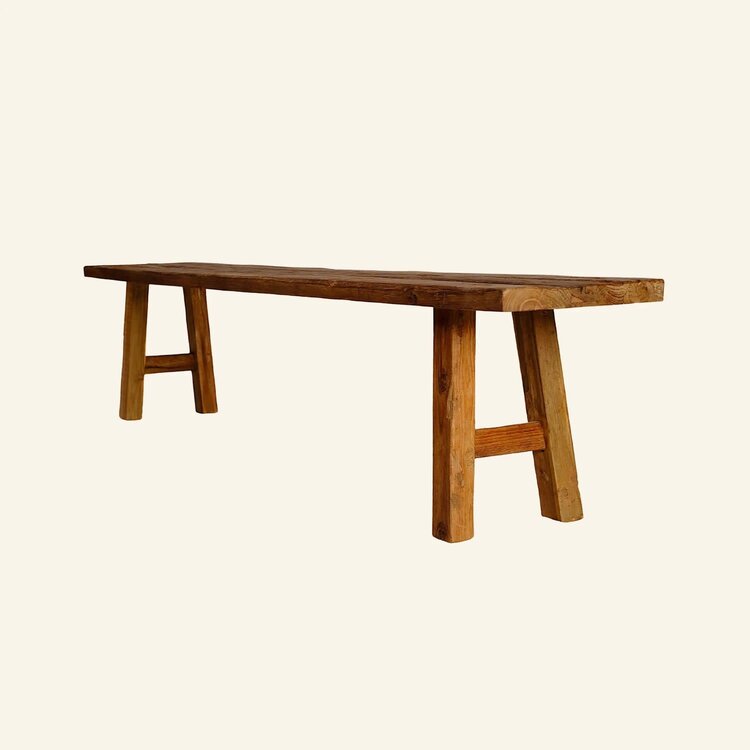 Banc en bois de teck recyclé