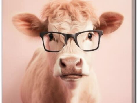 Cadre Vache avec lunettes