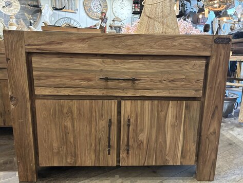Buffet Bali 2 portes/1 tiroir en teck recyclé