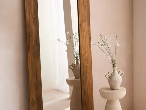 Miroir en teck recyclé - Petit