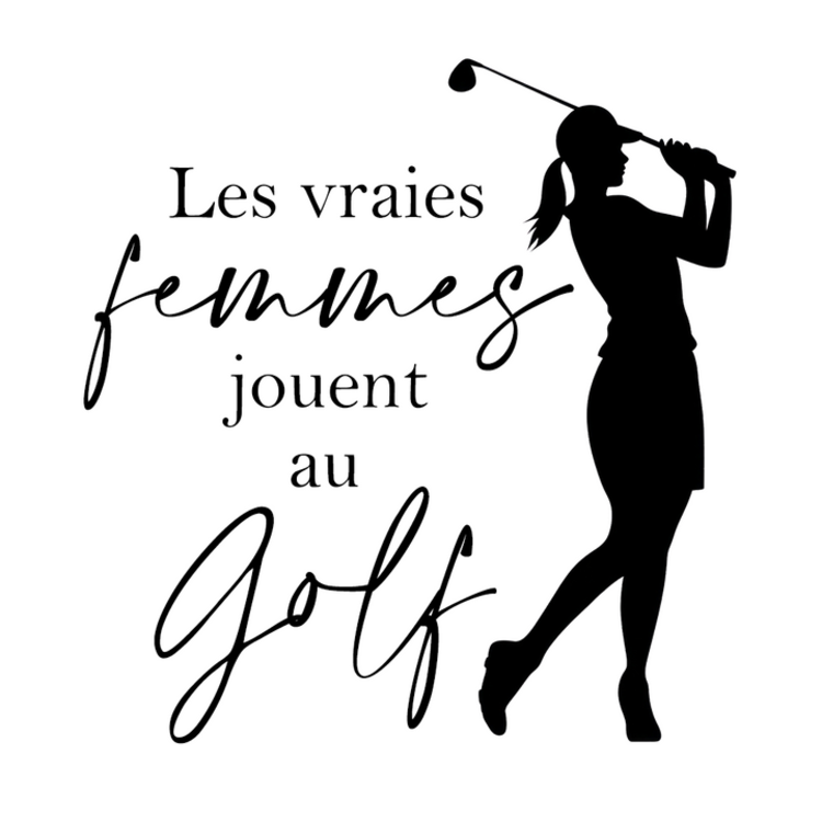 Coupe à vin gravée - Les vraies femmes jouent au golf