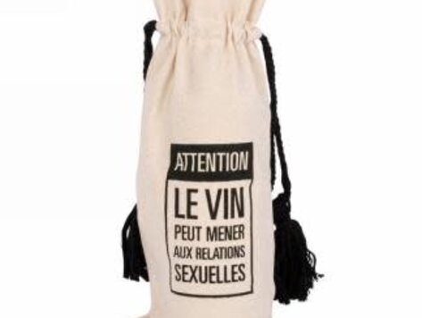 Sac à bouteille de vin - Attention le vin