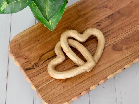 Coeurs unis en manguier