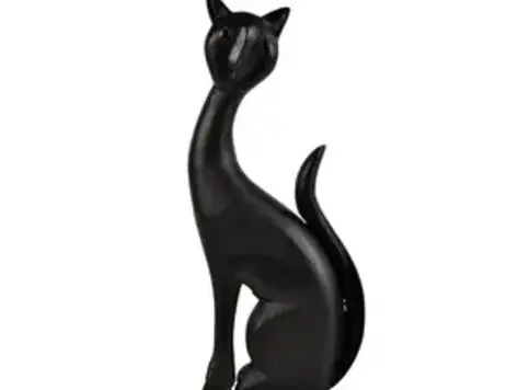 Chat décoratif en bois 16"H