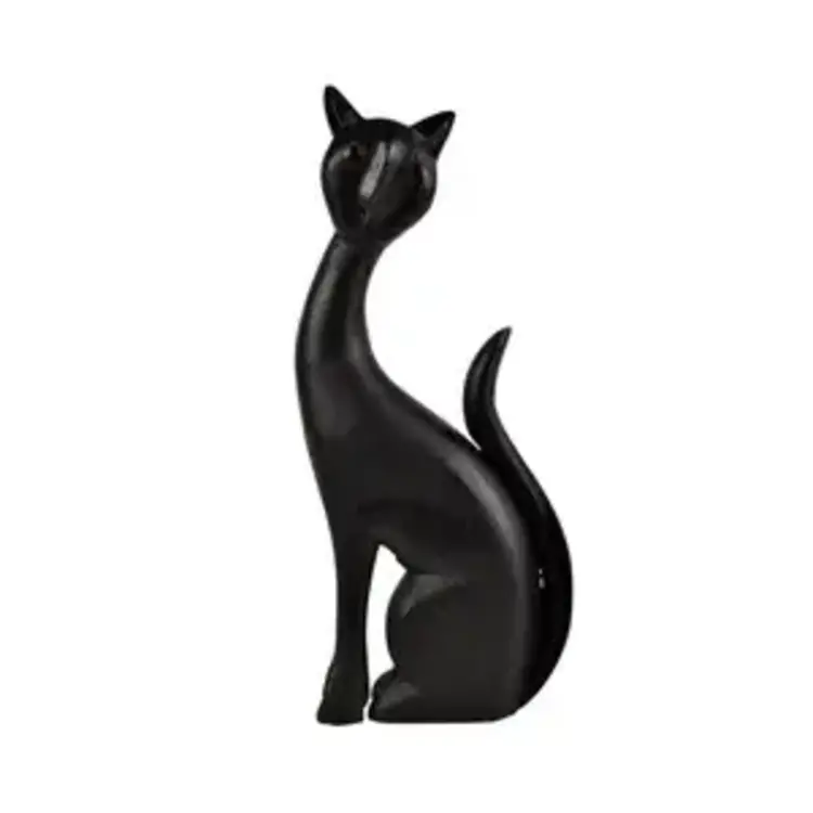 Chat décoratif en bois 16"H