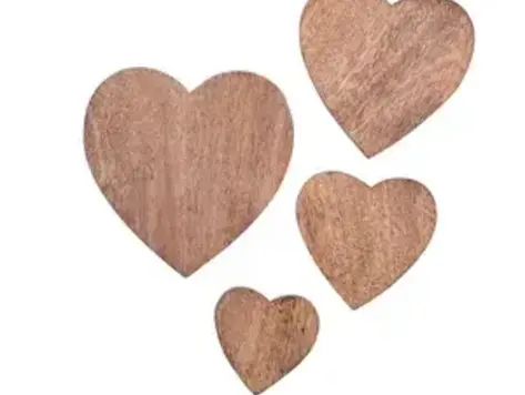 Crochets  muraux coeur Irène (set 4)