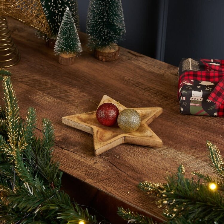 Plateau étoile en bois - petit