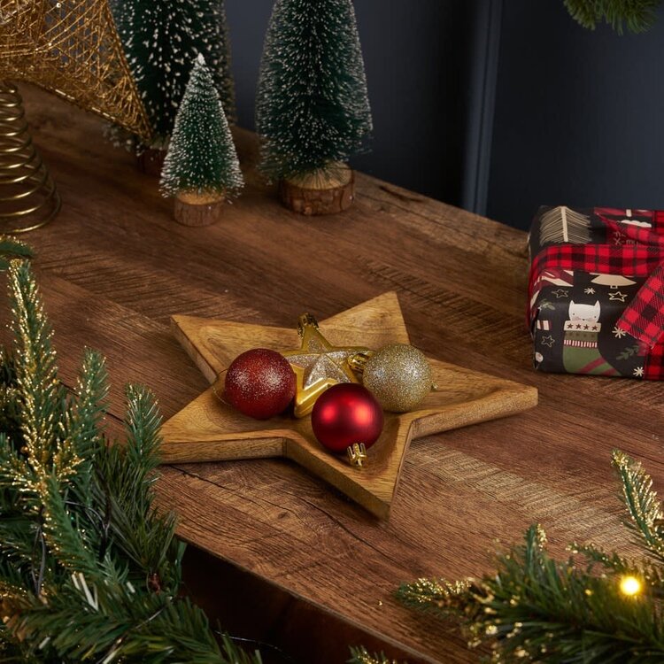 Plateau étoile en bois - grand