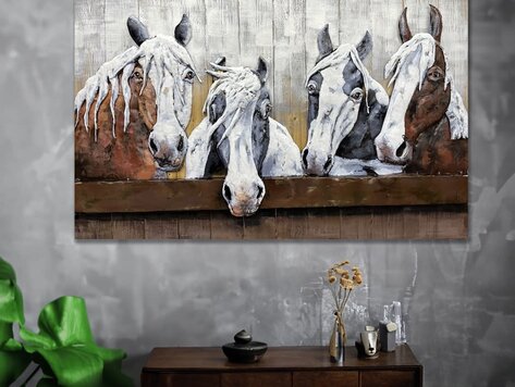 Cadre 3D Chevaux