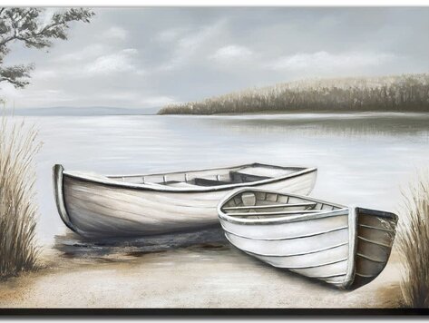 Cadre Chaloupes sur la plage - 3D