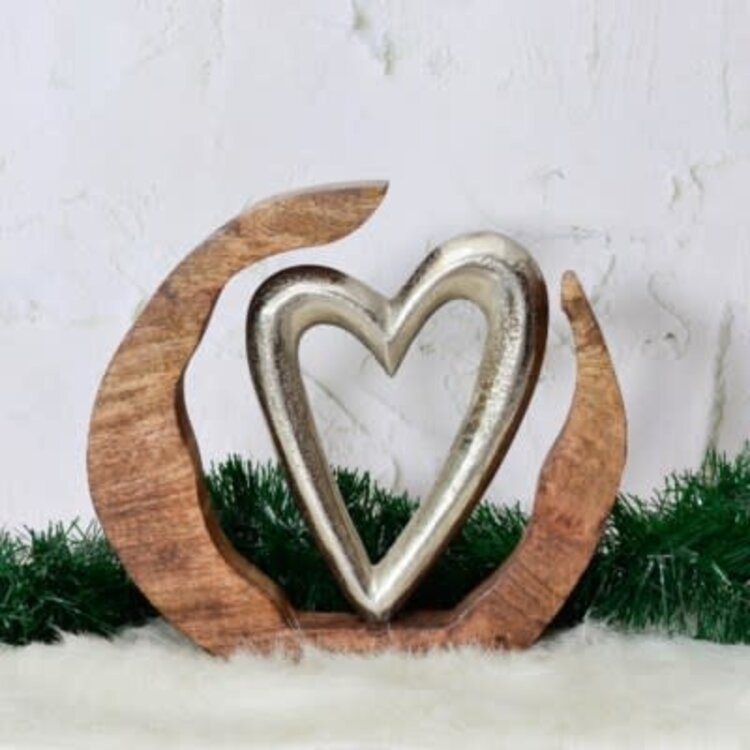Décoration en bois de manguier /coeur