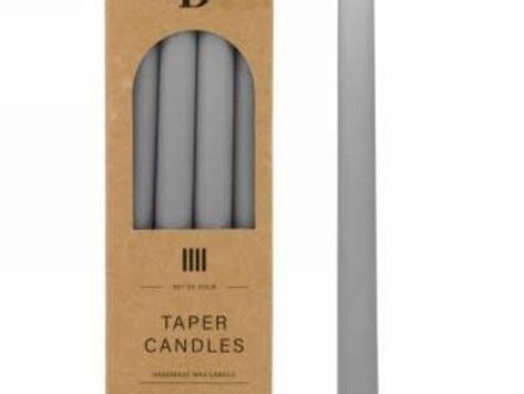 Bougies 10" grises Ens/4