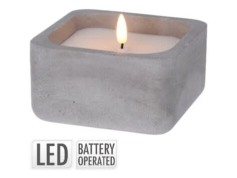 Bougie LED en béton