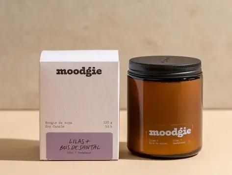 Bougie Lilas & Bois de Santal 25H