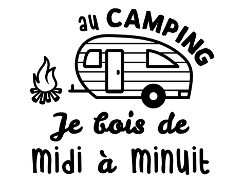 Coupe isotherme rouge - Au camping je bois