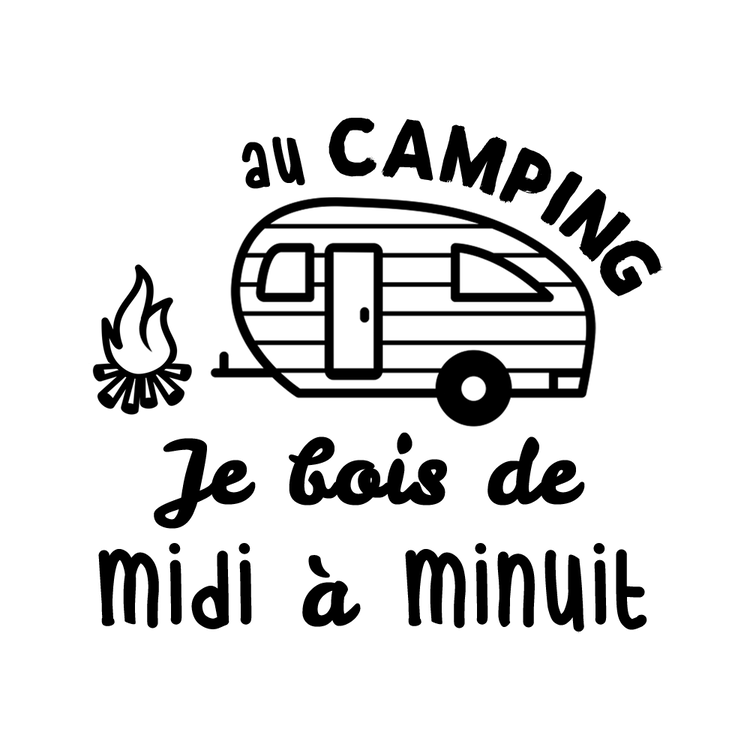 Coupe isotherme rouge - Au camping je bois