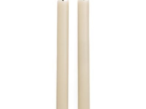 Bougie classique beige LED 10"H ens/2
