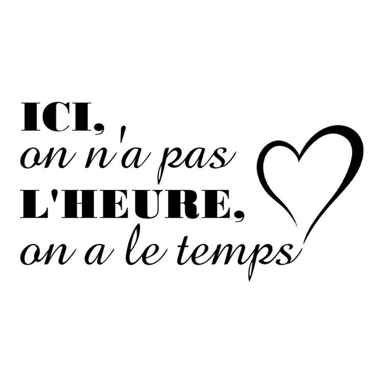 Coupe à vin gravée - Ici on n'a pas l'heure