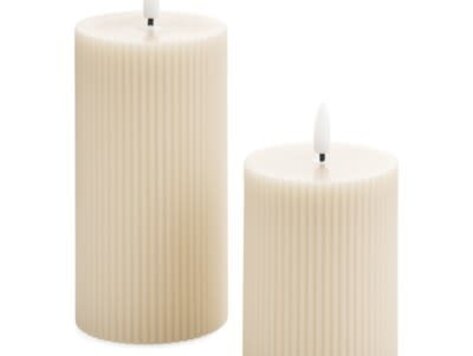 Bougie beige LED 3"x6"
