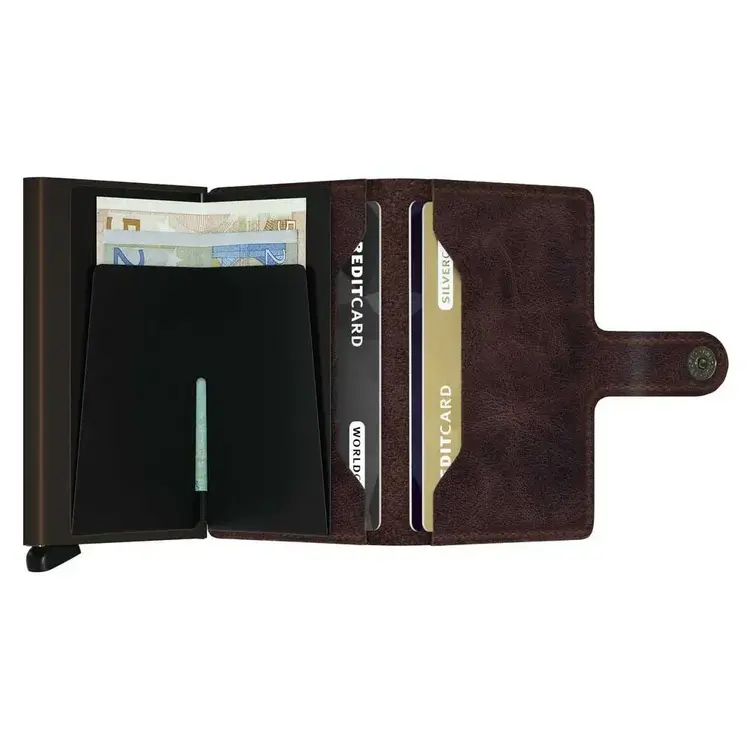 Portefeuille Mini Vintage Chocolat