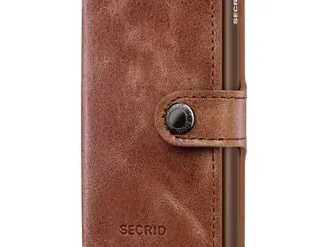 Portefeuille Mini Vintage Cognac/Brun