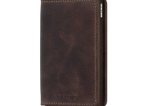 Portefeuille mince Vintage Chocolat