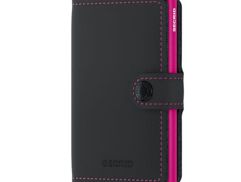Portefeuille Mini Noir/Fuchsia Mat