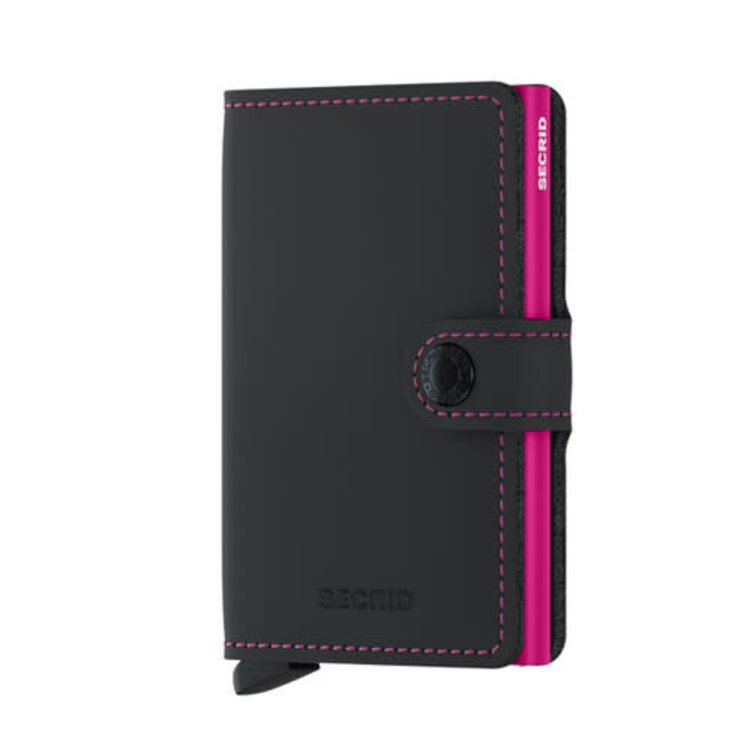 Portefeuille Mini Noir/Fuchsia Mat