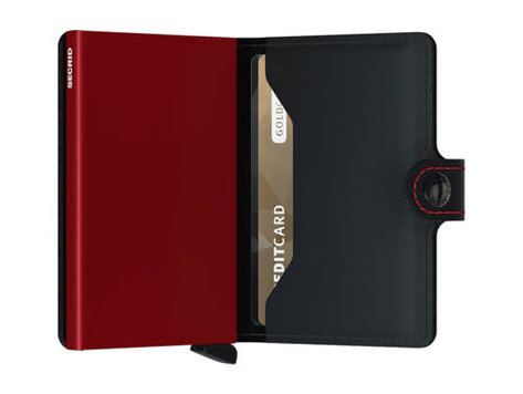 Portefeuille Mini Noir/Rouge Mat