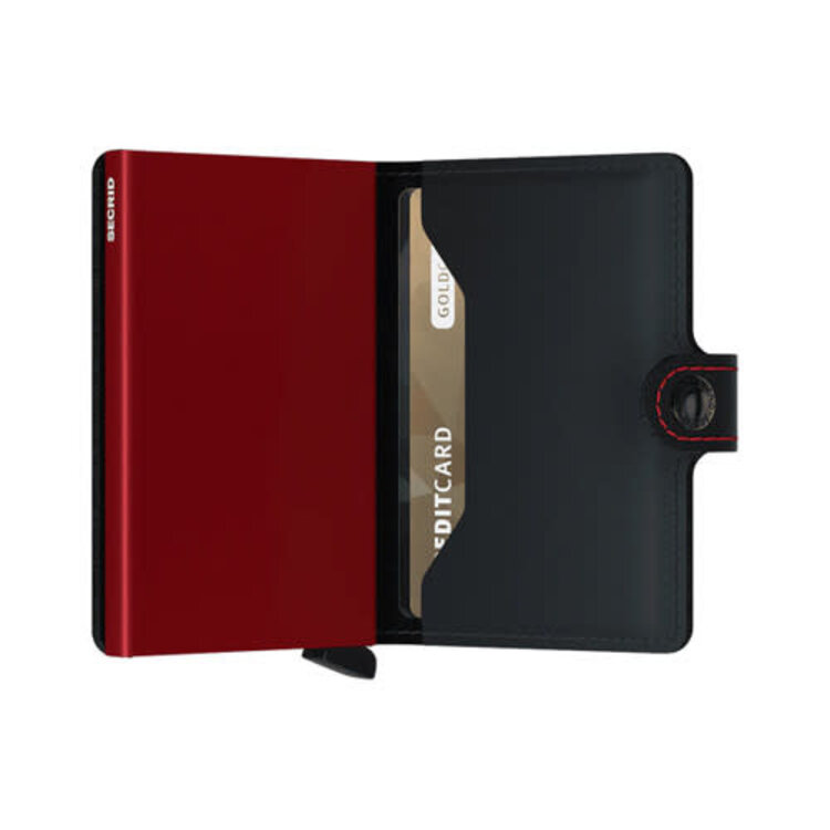 Portefeuille Mini Noir/Rouge Mat