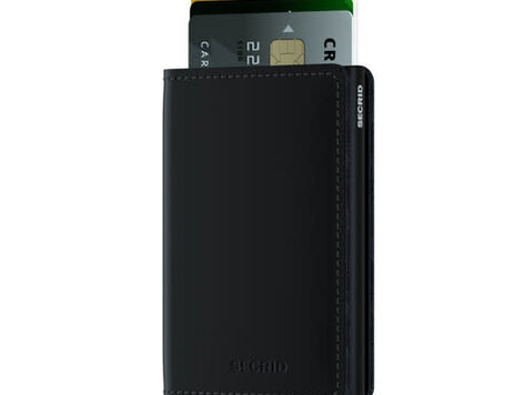 Portefeuille mince Noir Mat