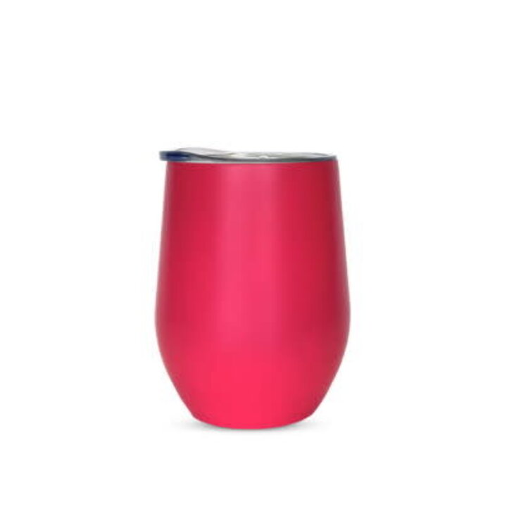 Verre à vin  isotherme rose néon -  Une chance qu'on s'a