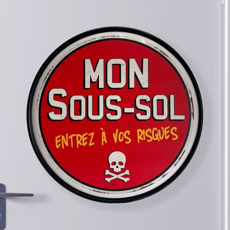 Affiche en métal - Mon sous-sol