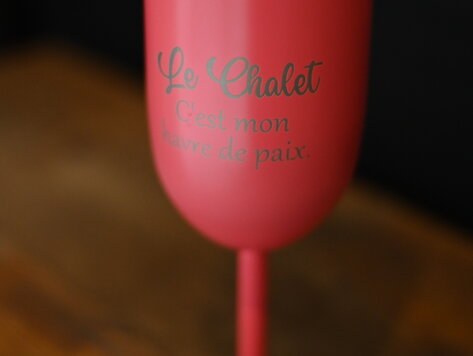 Coupe isotherme saumon- Le chalet c'est mon havre de paix