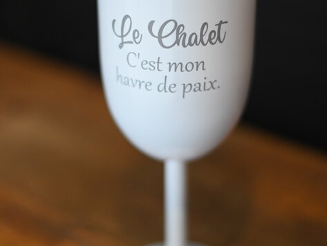 Coupe isotherme blanche - Le chalet c'est mon havre de paix