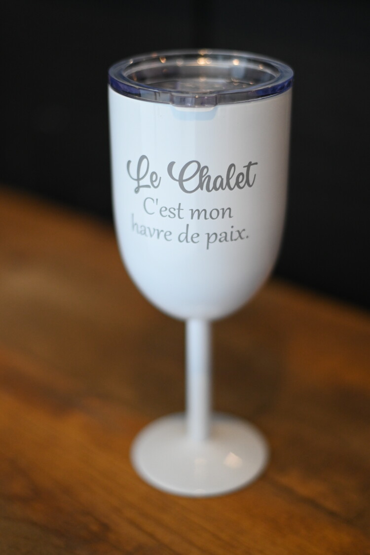 Coupe isotherme blanche - Le chalet c'est mon havre de paix