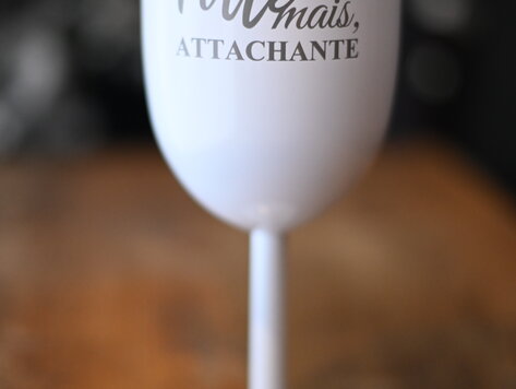 Coupe à vin isotherme blanche - Folle mais...