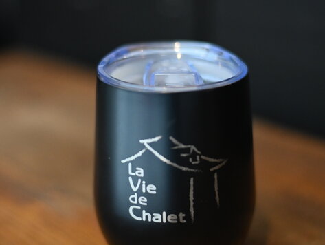Verre à vin isotherme noir - La Vie de Chalet