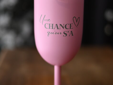 Coupe isotherme rose - Une chance qu'on s'a