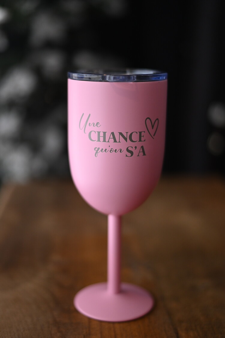 Coupe isotherme rose - Une chance qu'on s'a
