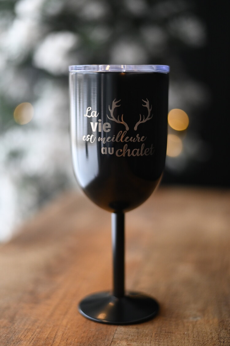 Coupe isotherme noire - La vie est meilleure au chalet