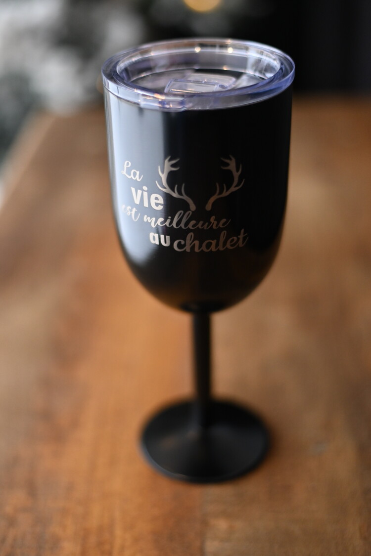 Coupe isotherme noire - La vie est meilleure au chalet