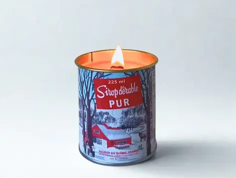 Bougie Sirop d'érable avec mèche en bois 225 ml