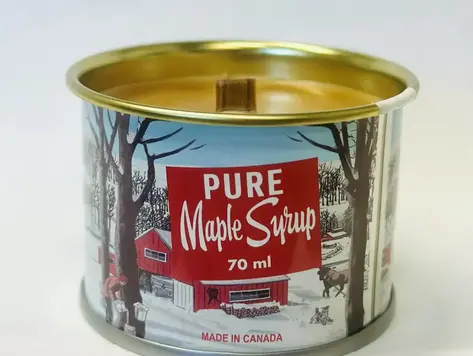 Bougie Sirop d'érable avec mèche en bois 70 ml