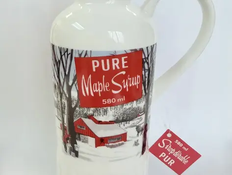 Bouteille de sirop d'érable en porcelaine 580 ml