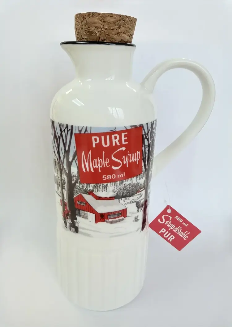 Bouteille de sirop d'érable en porcelaine 580 ml