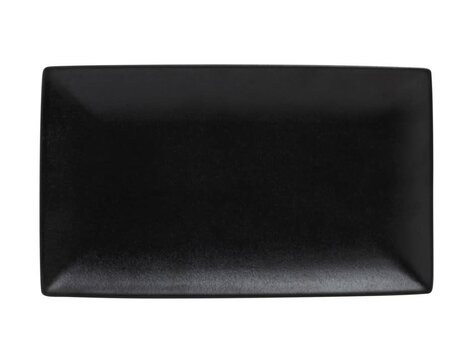 Assiette rectangulaire noire Caviar - grande