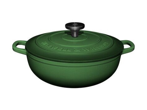 Casserole en fonte verte