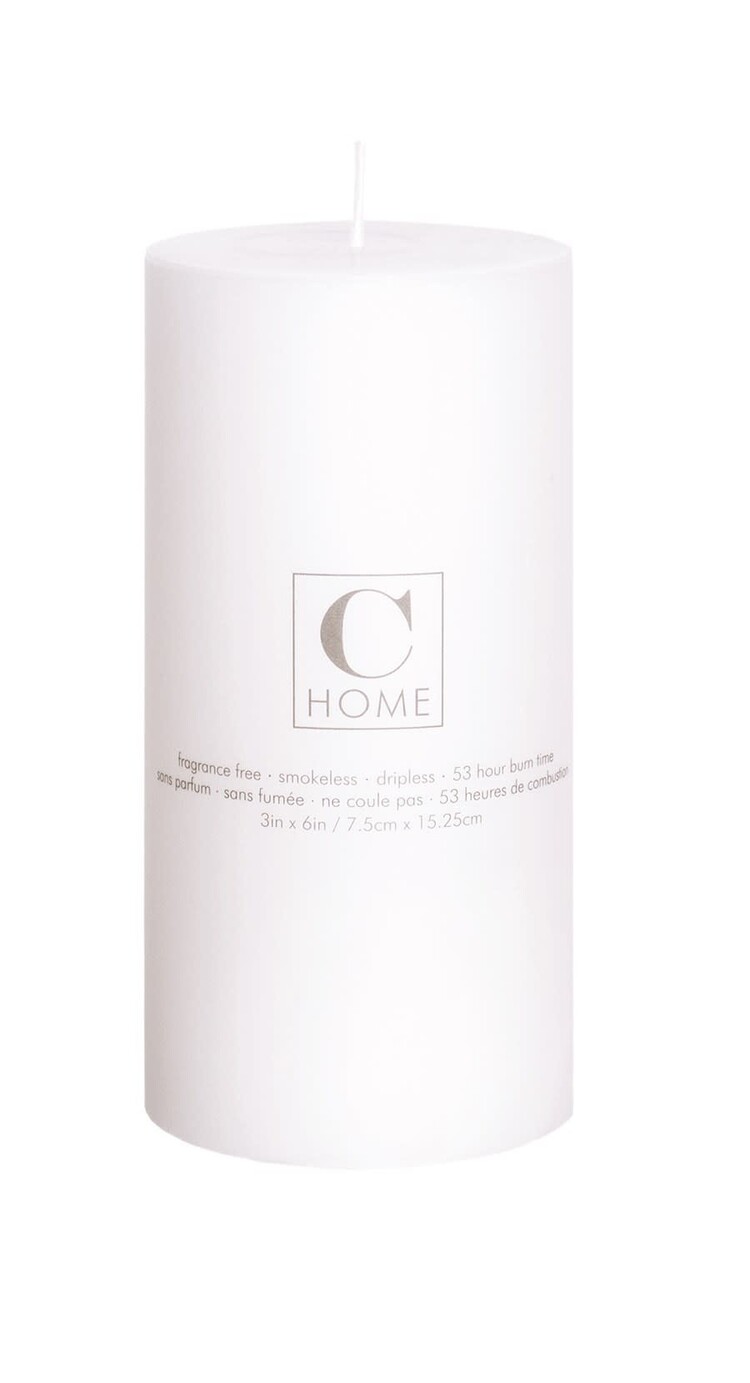 Bougie naturelle blanche 3x6
